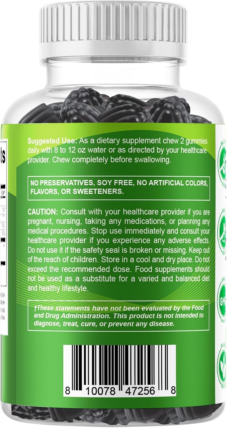 Vitamatic Moringa Gummies – Sugar-Free, Vegan, 200mg Superfood Extract (60 Count) - görsel 9