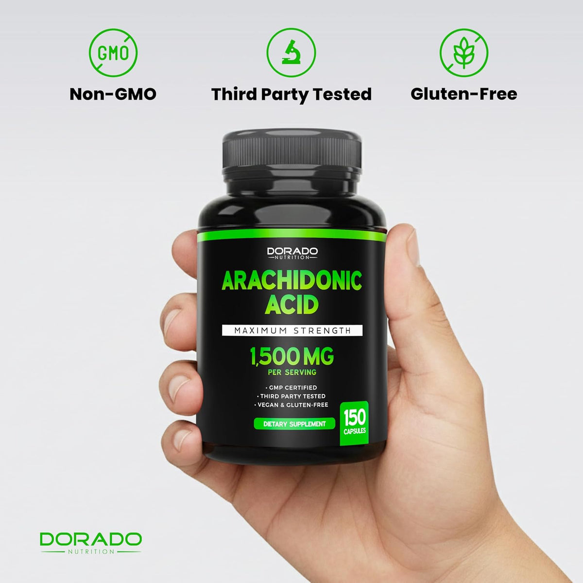 Dorado Nutrition Arachidonic Acid Supplement 1500mg, 150 Capsules - görsel 7