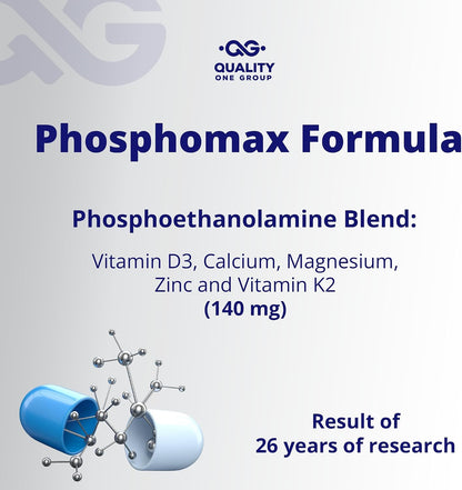 Phosphomax Fosfoetanolamina - Phosphoethanolamine Formula with Vitamin D3 & K2