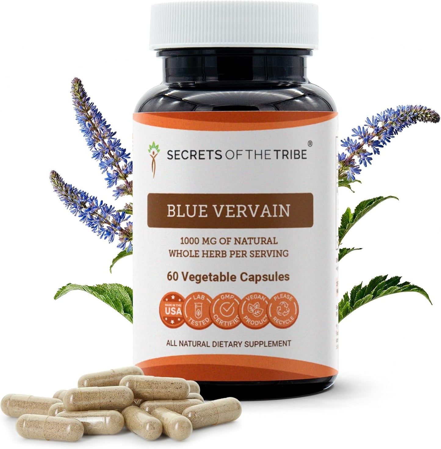 Secrets of the Tribe Blue Vervain 60 Capsules, 1000 mg - görsel 1