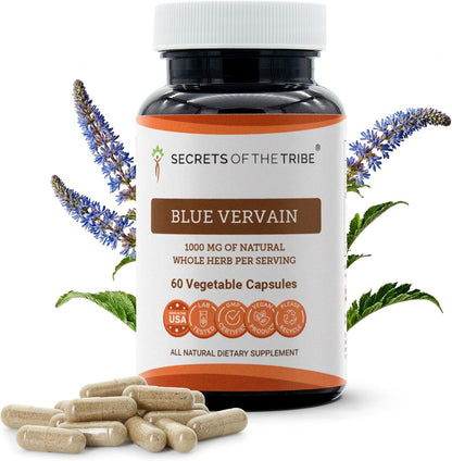 Secrets of the Tribe Blue Vervain 60 Capsules, 1000 mg
