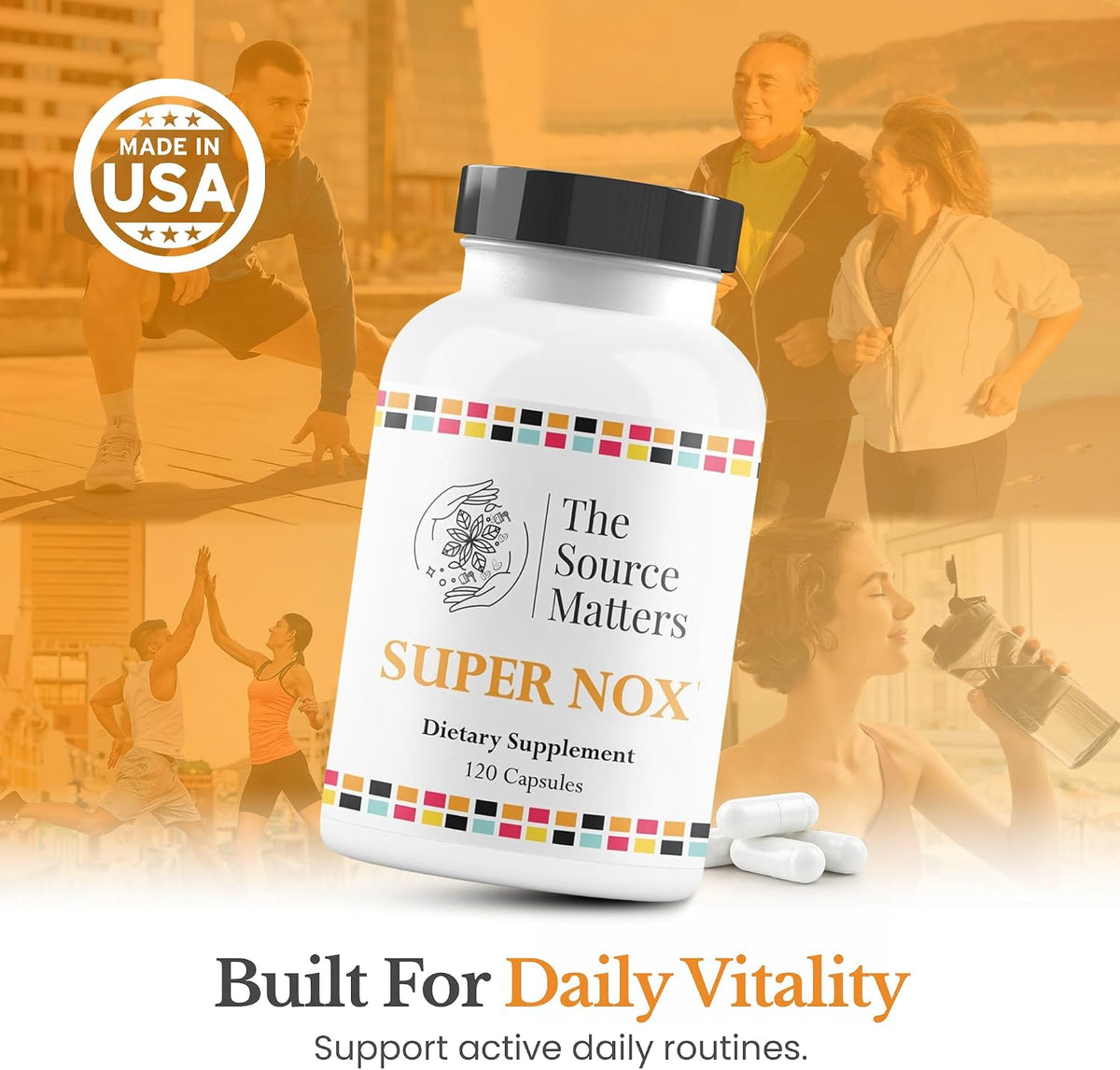 Super NOX (120 Capsules) – Nitric Oxide Supplement with L-Citrulline, Quercetin & Grape Seed Extract - görsel 7