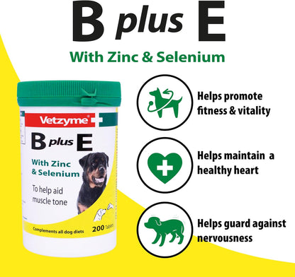 Vetzyme Dog B + E 200 Tablets