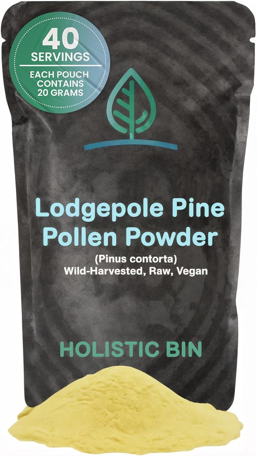 Organic Pine Pollen Powder, Pharmaceutical Grade – Wild Harvested Canadian Pine Pollen Food Supplement (20 g) - görsel 1