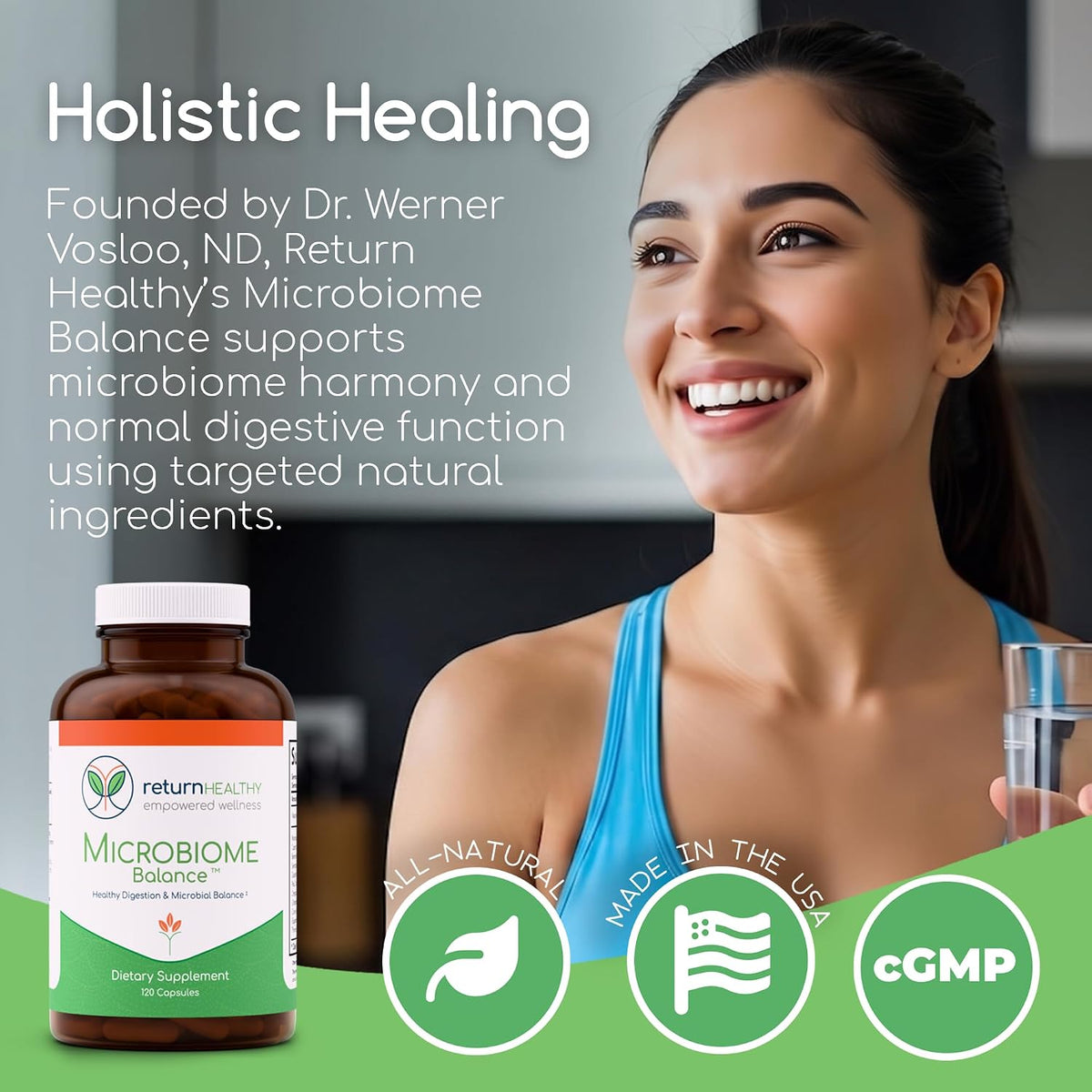 Microbiome Balance – Gut Health Supplement with Monolaurin & Caprylic Acid – 120 Capsules - görsel 5