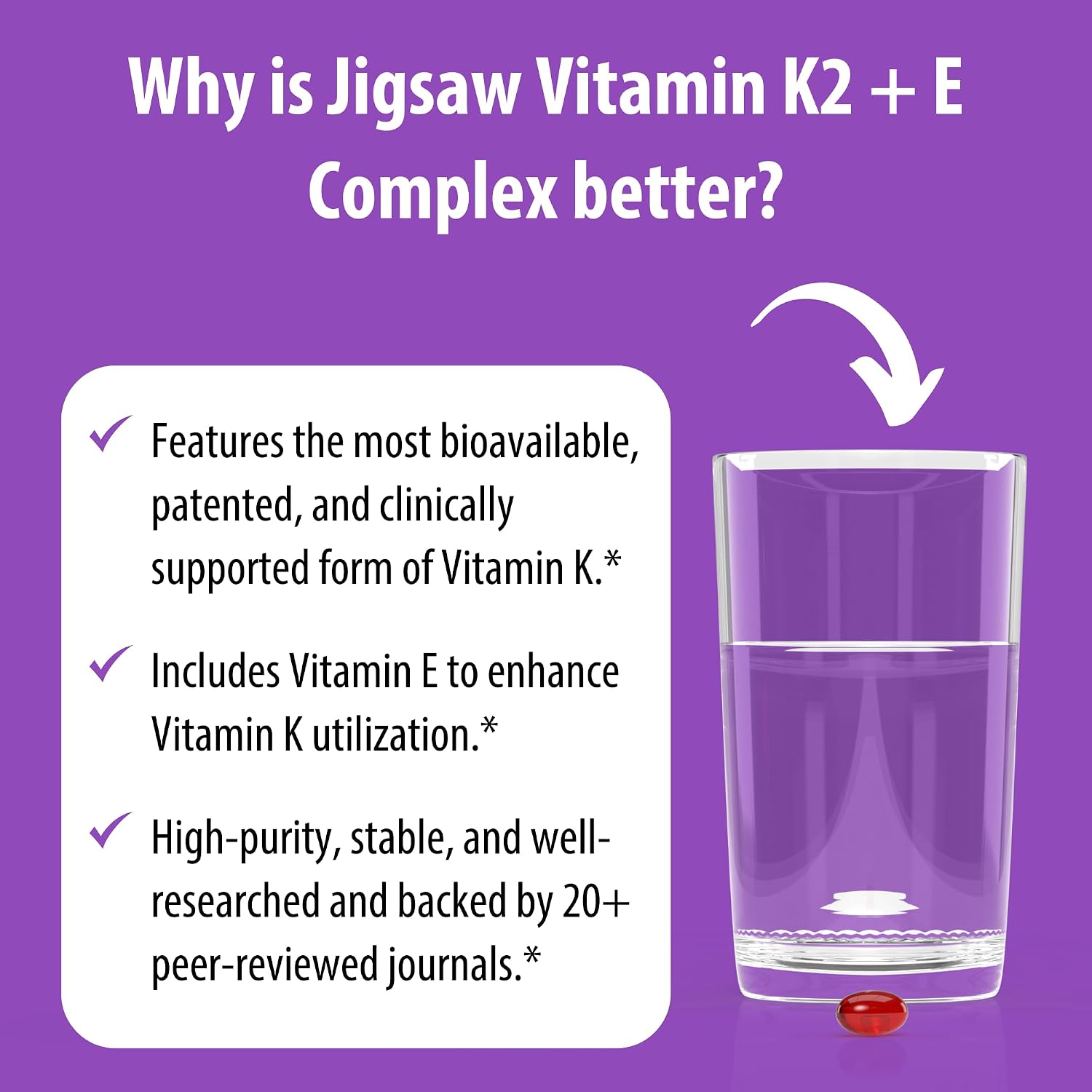 Jigsaw Health Vitamin K2 + E Complex | Bone Health Support | 60 Softgels | 60-Day Supply - görsel 6