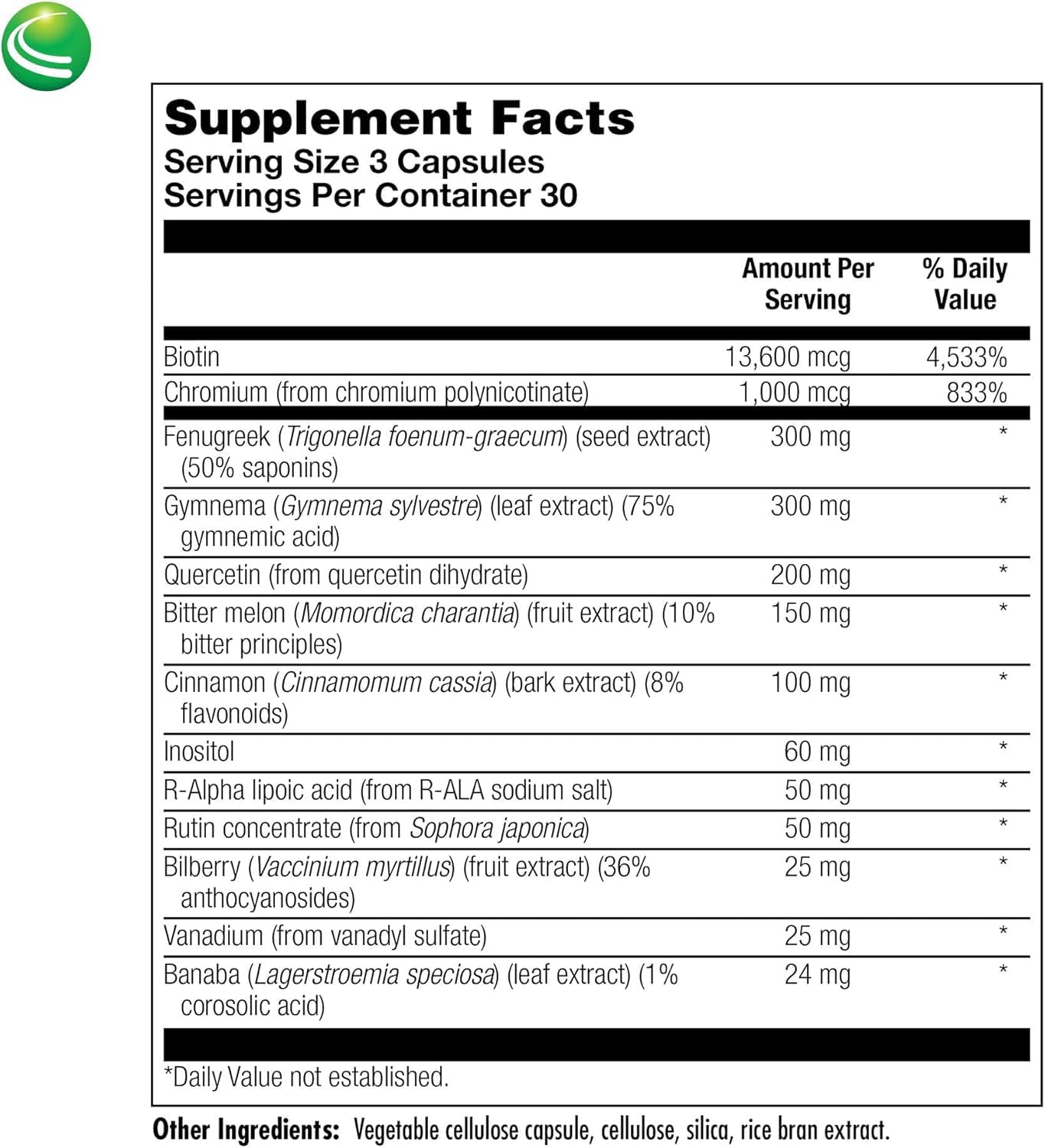 Nutra BioGenesis Diabetone Plus: Metabolic Support Supplement with Cinnamon, Gymnema and Bitter Melon - 90 Capsules - görsel 2
