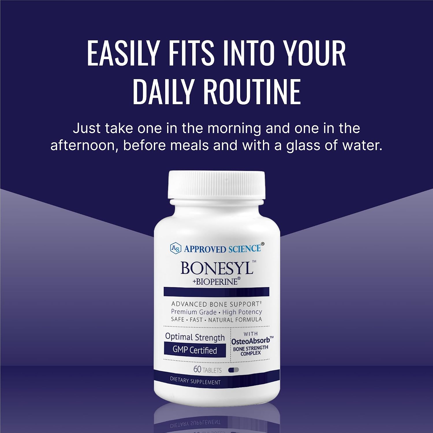 Approved Science Bonesyl - Bone Strength Supplement with K2, BioPerine, and Magnesium - 180 Tablets - görsel 6