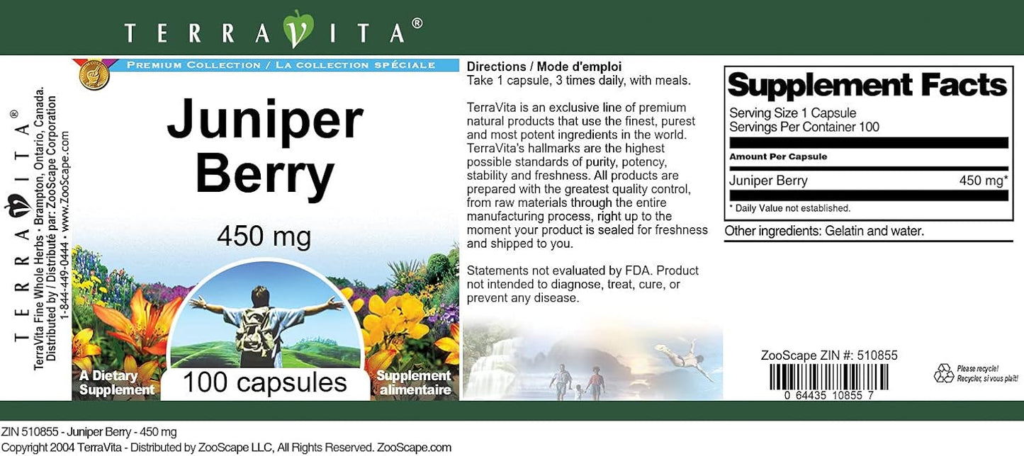 Juniper Berry 450 mg – 100 Capsules - görsel 4
