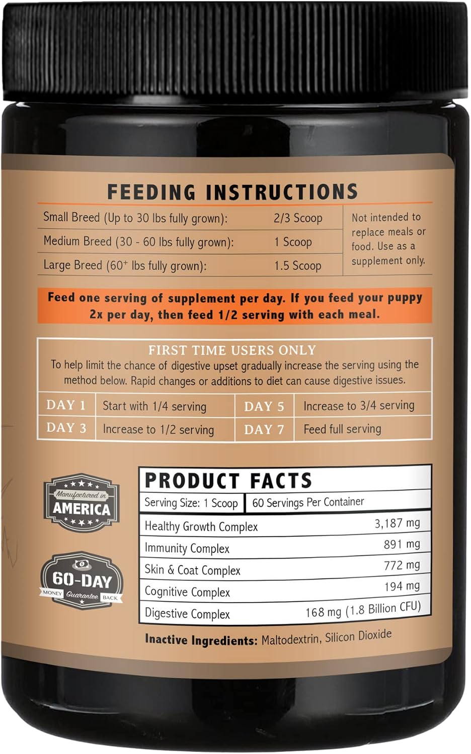 Alpha Dog Nutrition OptiPup All-in-1 Puppy – Uses high-quality, natural ingredients without artificial fillers. – Image 8