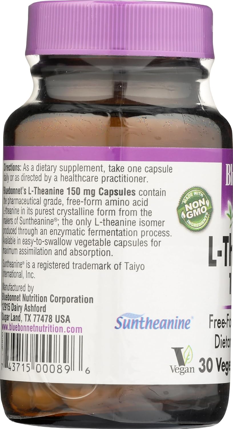 Bluebonnet Nutrition L-Theanine 200 mg, 30 CT - görsel 6