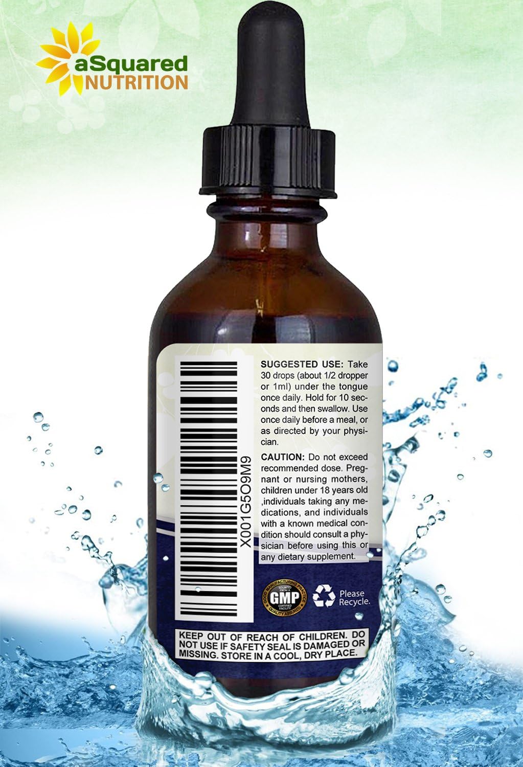 aSquared Nutrition Vitamin B12 Sublingual Liquid Drops - 5000 mcg Methylcobalamin - Wild Berry Flavour - 60 ml - görsel 7