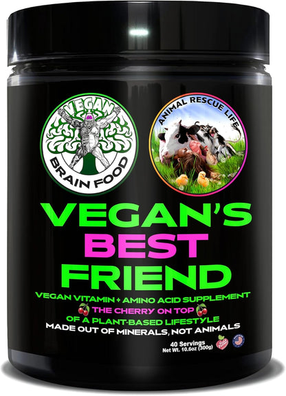 Vegan's Best Friend - Plant-Based Multivitamin Powder with Creatine & B12 (40 Servings)