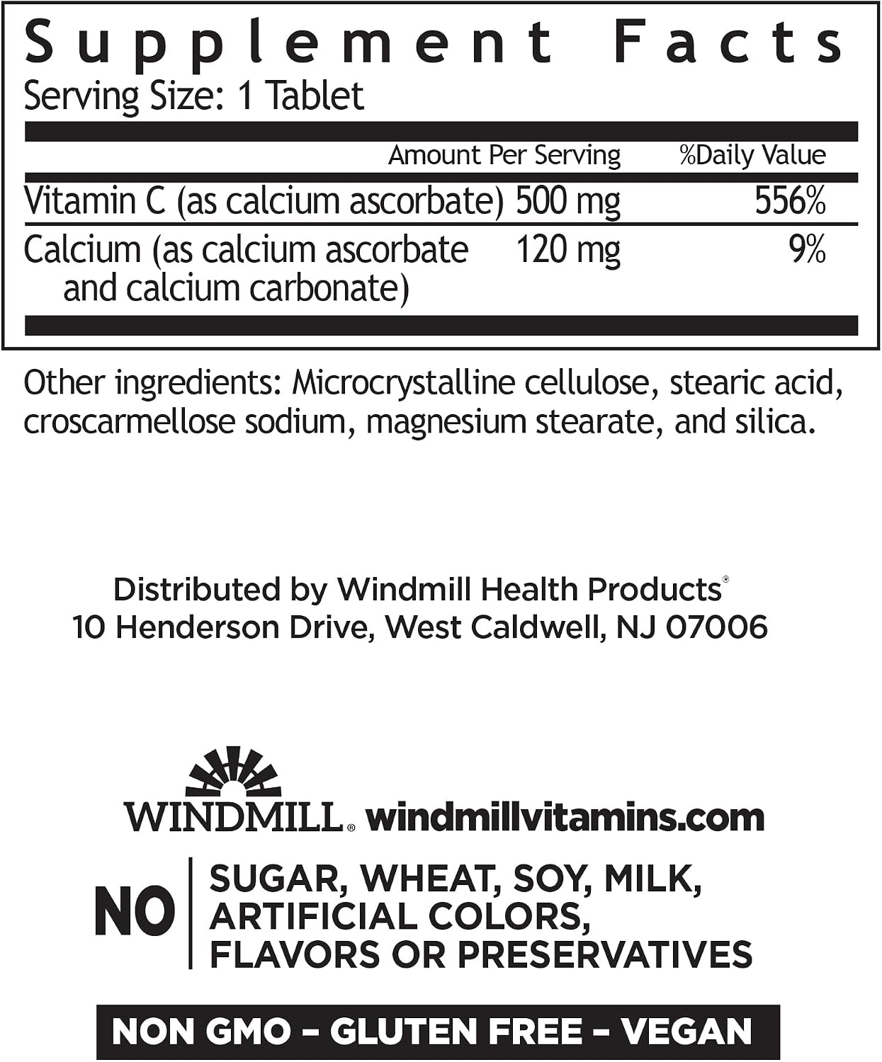 Vitamin C 500mg Non-Acid Tablets, 60 Count - görsel 2