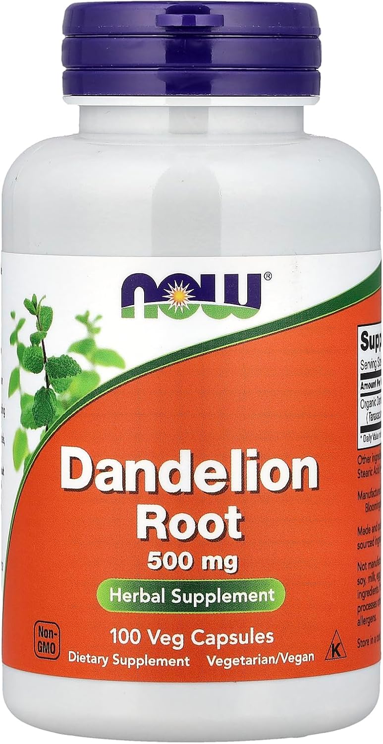 Now Foods Dandelion Root 500 mg Capsules, 100 Count - görsel 1