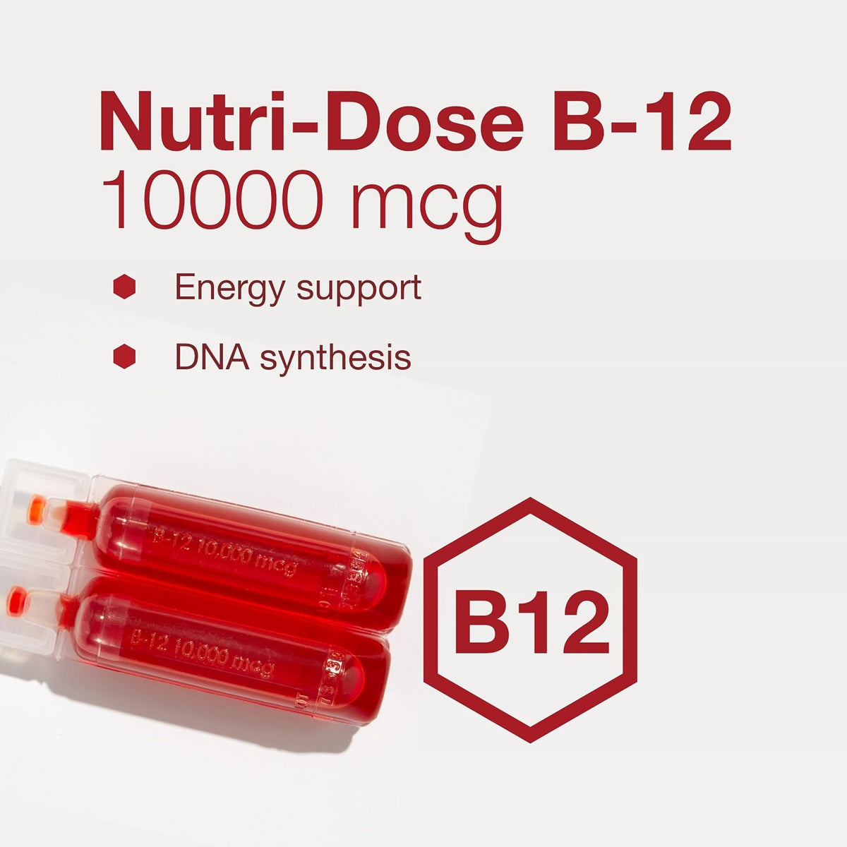 PROTOCOL FOR LIFE BALANCE Nutri-Dose B-12 10,000mcg Liquid Vitamin B12 - with Folate & Biotin, 12 Vials - görsel 4