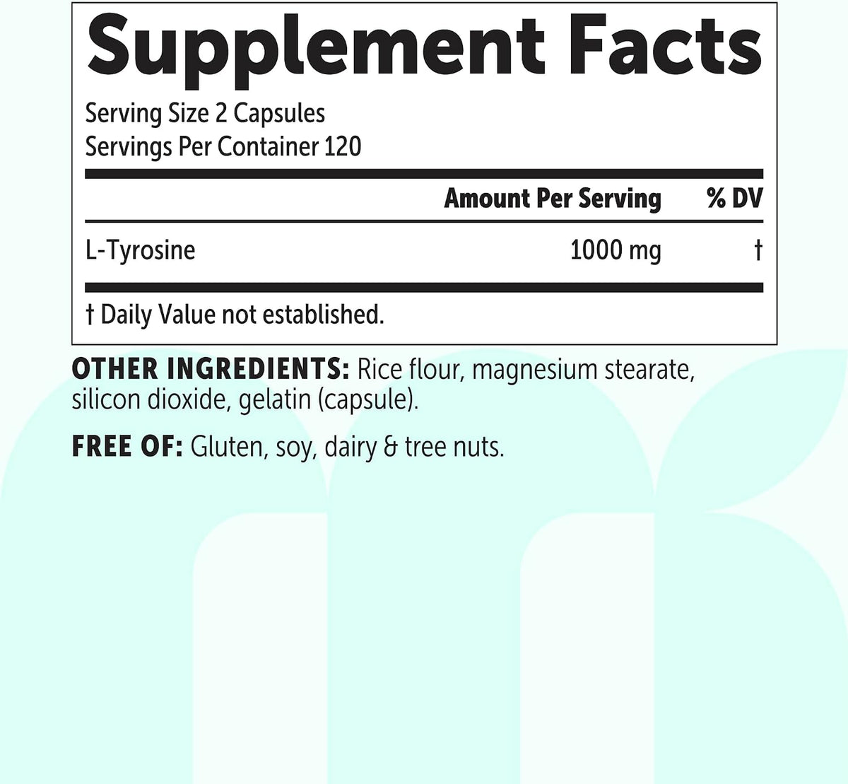 Micro Ingredients L-Tyrosine 1,000 mg, 240 Capsules – Amino Acid Supplement, Non-GM - görsel 6