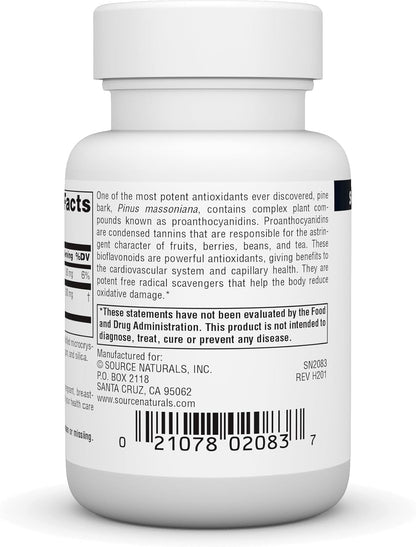 Source Naturals Pine Bark Extract 150 mg – 60 Tablets – Multi-System Antioxidant*