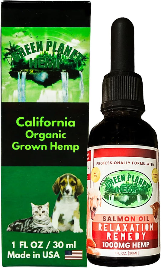 Pet Hemp Oil for Dogs and Cats – Wild Alaskan Salmon Hemp Oil 1000 mg