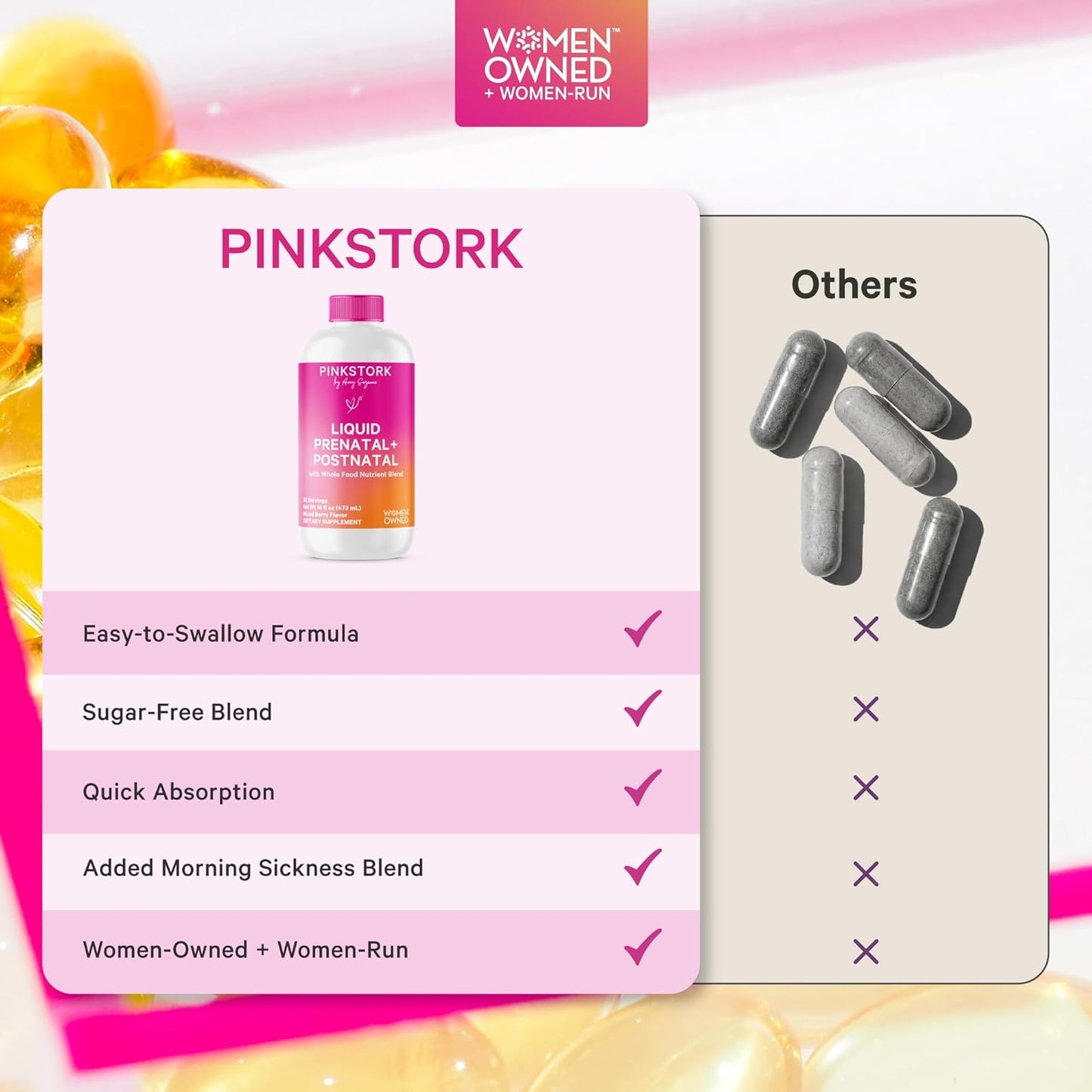 Pink Stork Liquid Prenatal Vitamins for Women – Berry, 32 Servings - görsel 3