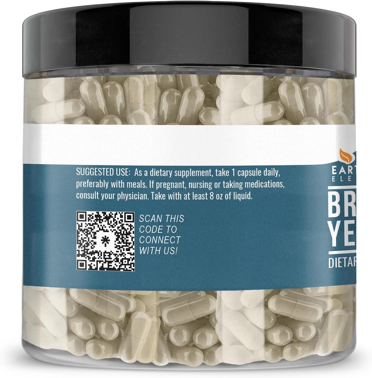 Earthborn Elements Brewer's Yeast 200 Capsules, Pure and Undiluted, No Additives - görsel 3