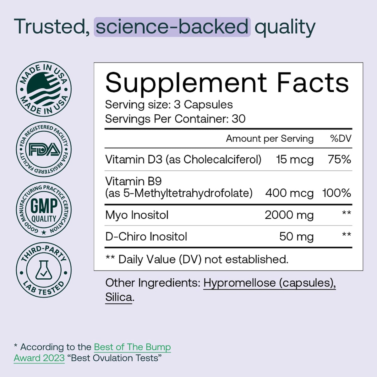 MIRA PCOS Supplement - Myo-Inositol & D-Chiro-Inositol 40:1 Ratio - Hormonal Balance & Ovarian Support - 90 Capsules - görsel 4