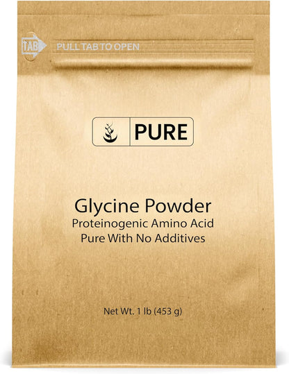 Pure Original Ingredients Glycine Powder, 454 g (1 lb), Non-GMO, Non-Essential Amino Acid