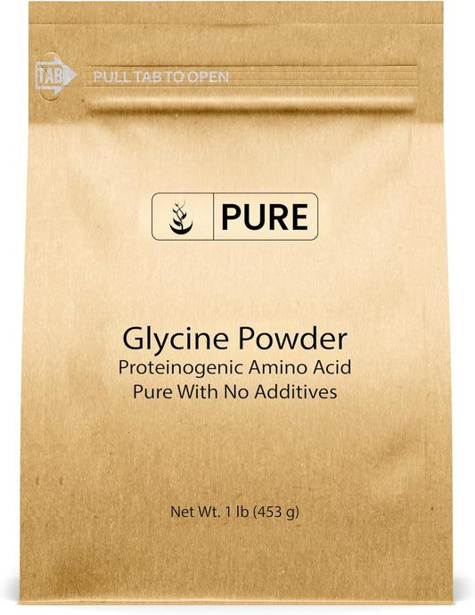 Pure Original Ingredients Glycine Powder, 454 g (1 lb), Non-GMO, Non-Essential Amino Acid