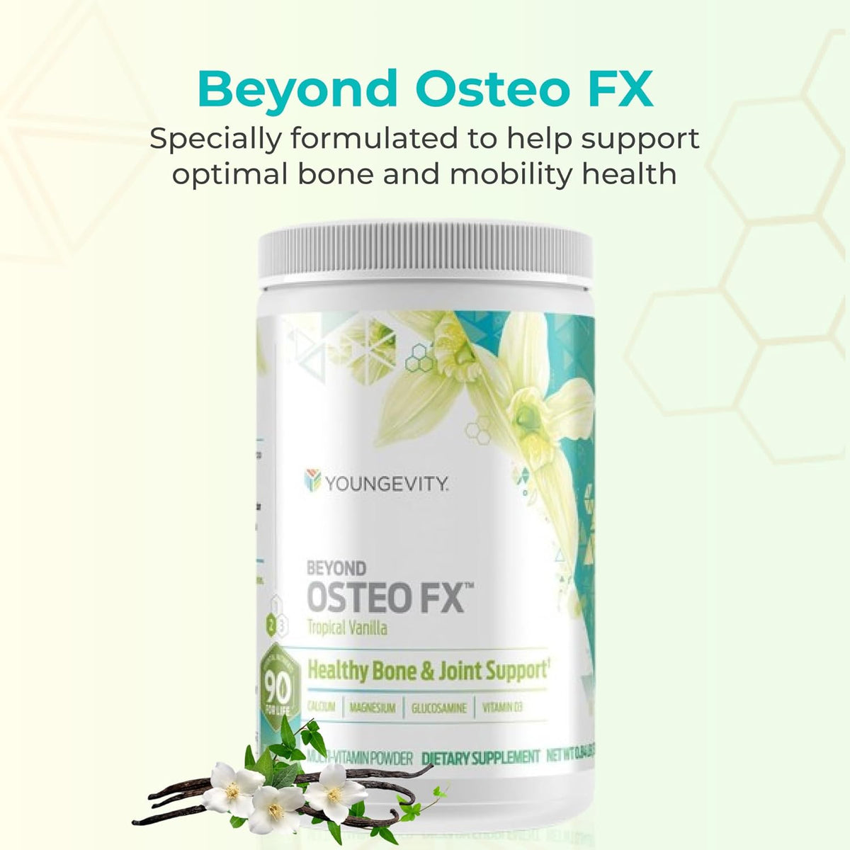 Youngevity Beyond Osteo FX – Tropical Vanilla – Bone Support Multivitamin Powder (30 Servings, 2 Canisters) - görsel 2