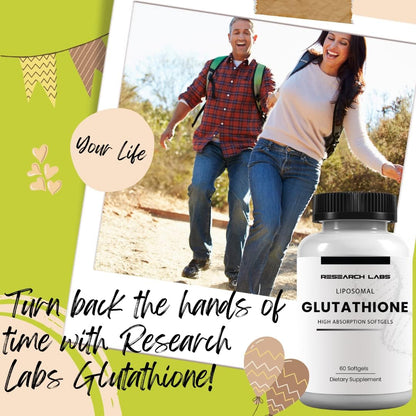 Research Labs Liposomal Glutathione Supplement - 120 Softgels (2-Pack)