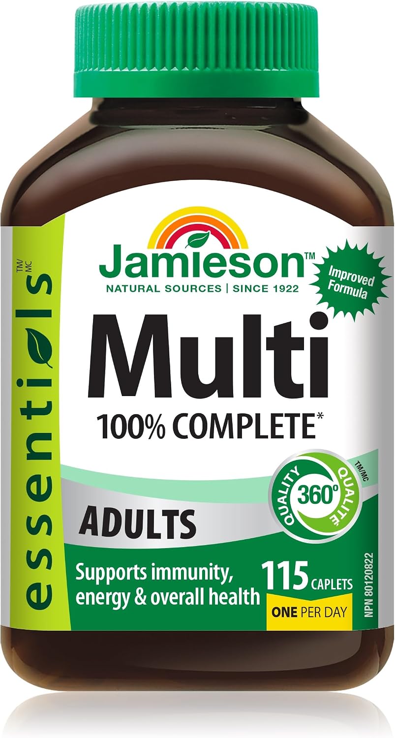 Jamieson 100% Complete Multivitamin for Adults, Supports Energy, Immunity & Overall Health - görsel 1