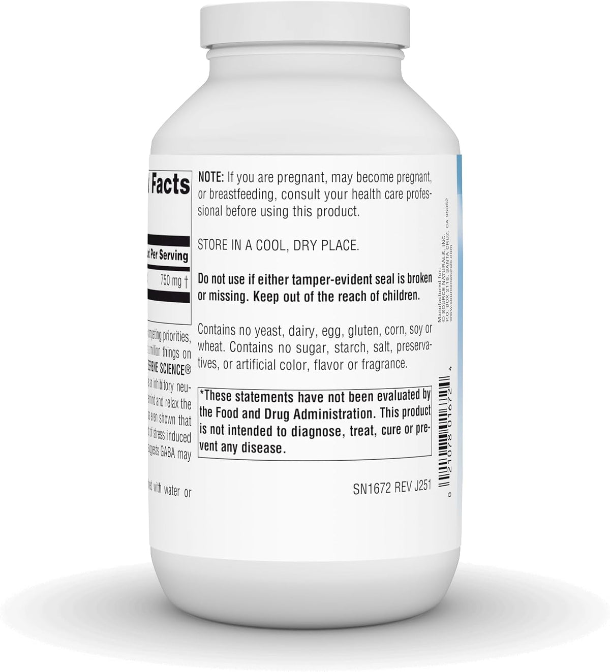 Source Naturals Serene Science GABA - 750 mg - 8 oz Powder - görsel 4
