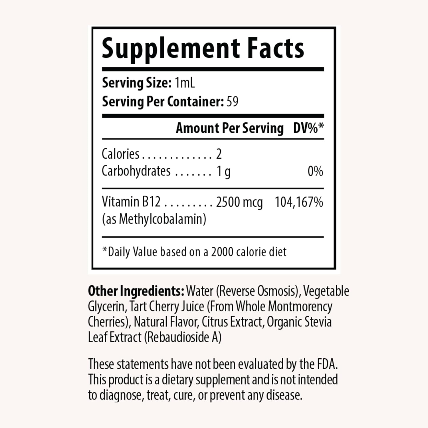Drop Vitamin B12 Liquid Drops – 2500 µg Methylcobalamin, Sublingual, Natural Cherry, Non-GMO, Vegan, 60 ml - görsel 2