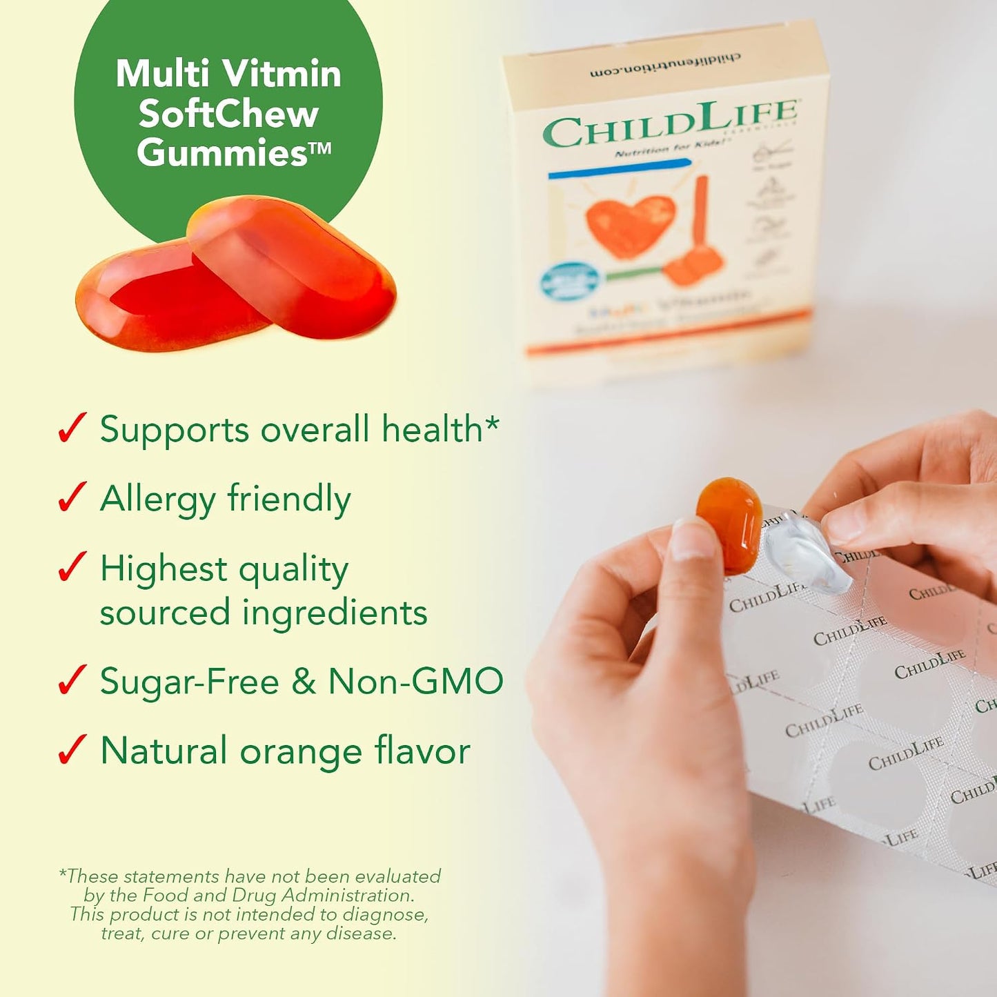 CHILDLIFE ESSENTIALS Kids Multivitamin SoftChew Gummies - Sugar-Free, Natural Orange Flavour (27 Tablets) - görsel 6