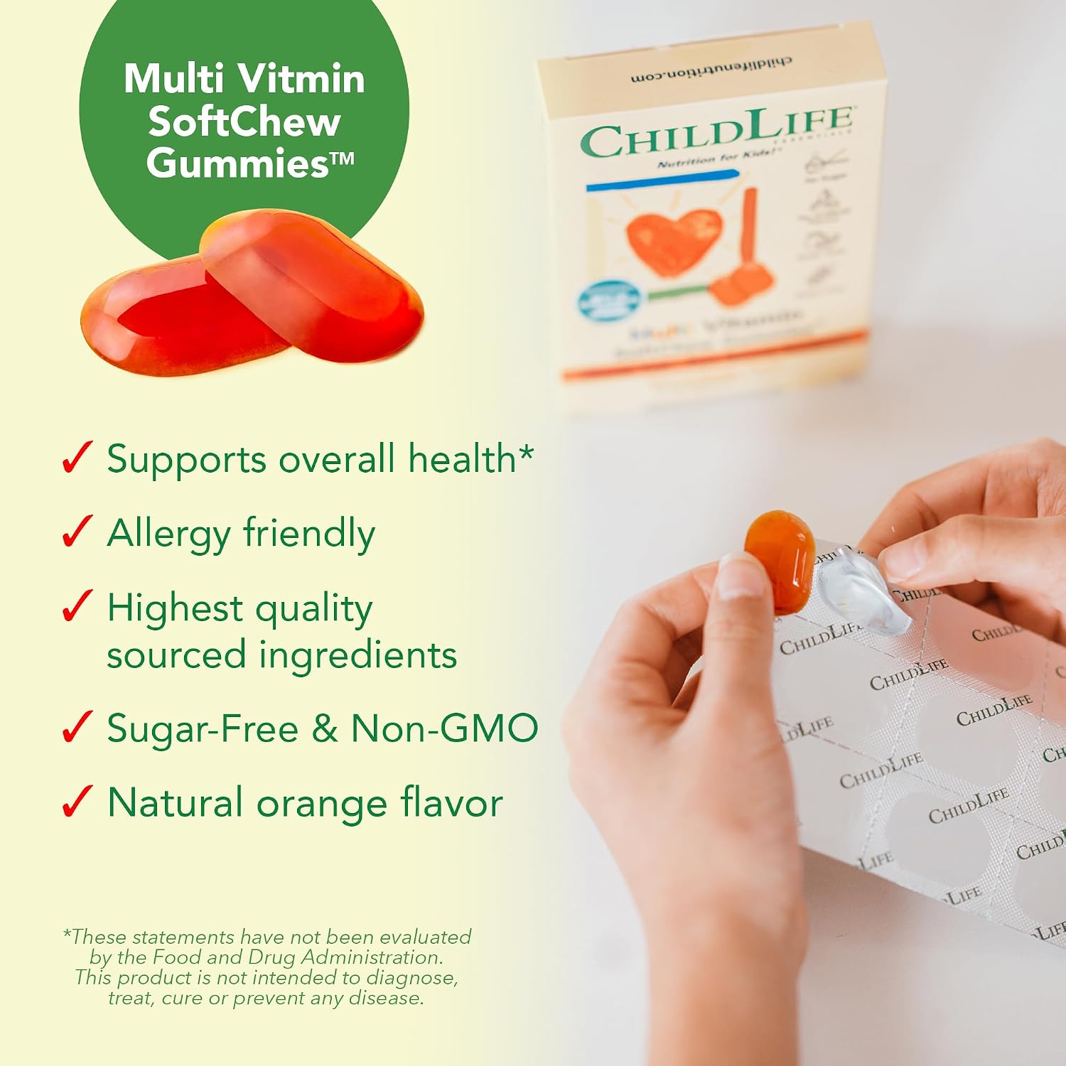 CHILDLIFE ESSENTIALS Kids Multivitamin SoftChew Gummies - Sugar-Free, Natural Orange Flavour (27 Tablets) - görsel 6