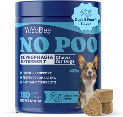 YoYoBay Dog Multivitamin Chewable Supplement - 180 Soft Chews, Duck & Pear Flavour