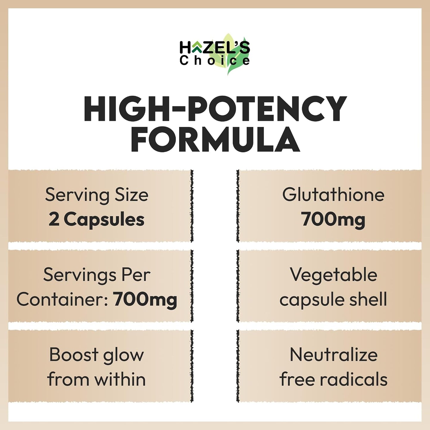 HAZEL'S Choice Liposomal Glutathione 700mg | 60 Vegetable Capsules | Vegan, Non-GMO, Lactose-Free | Plant-Based Formulation - görsel 8