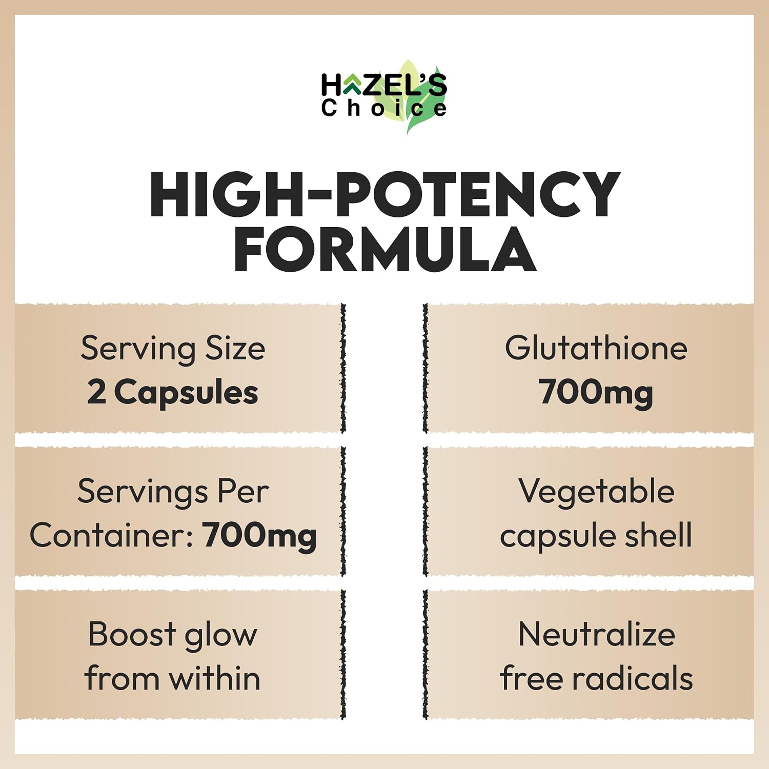 HAZEL'S Choice Liposomal Glutathione 700mg | 60 Vegetable Capsules | Vegan, Non-GMO, Lactose-Free | Plant-Based Formulation - görsel 8