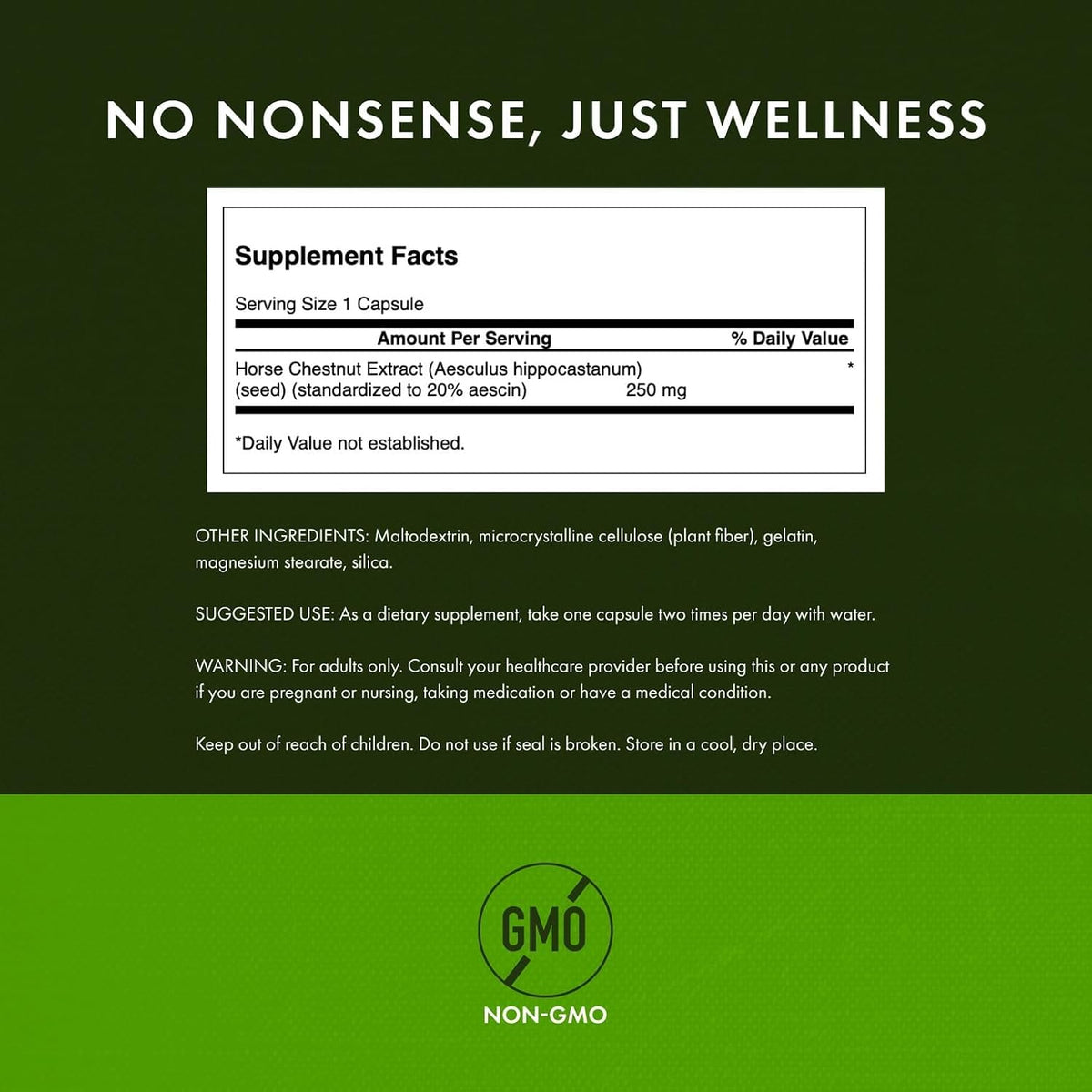 Swanson Horse Chestnut 22% Aescin (Standardised) 250 mg, 120 Capsules (4-Pack) - görsel 2