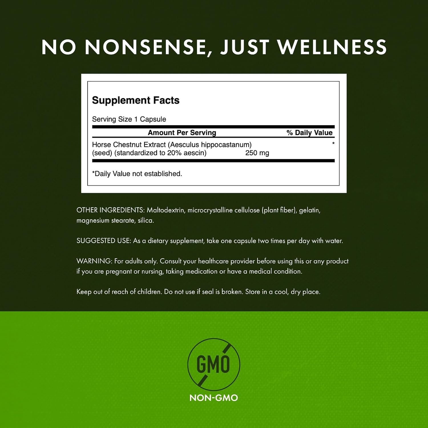 Swanson Horse Chestnut 22% Aescin (Standardised) 250 mg, 120 Capsules (4-Pack) - görsel 2