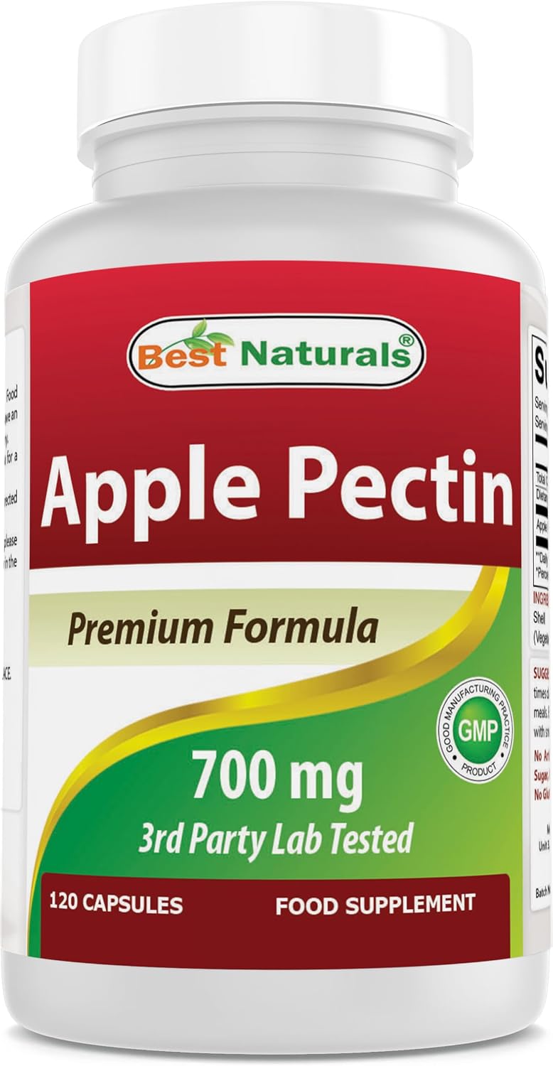 Best Naturals Apple Pectin 700 mg, 120 Capsules - görsel 1