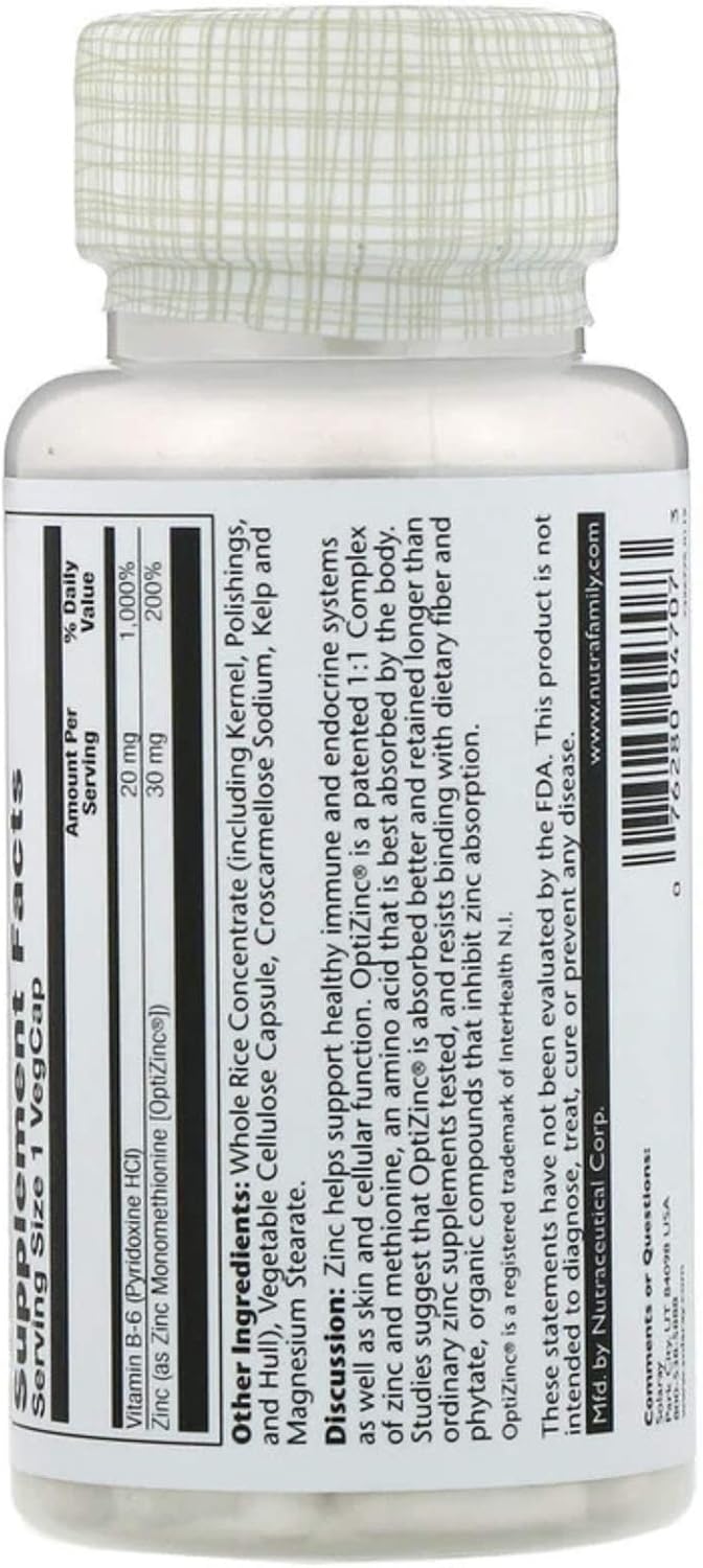 Solaray OptiZinc 30mg 60 VegCaps Pack of 3 - görsel 3