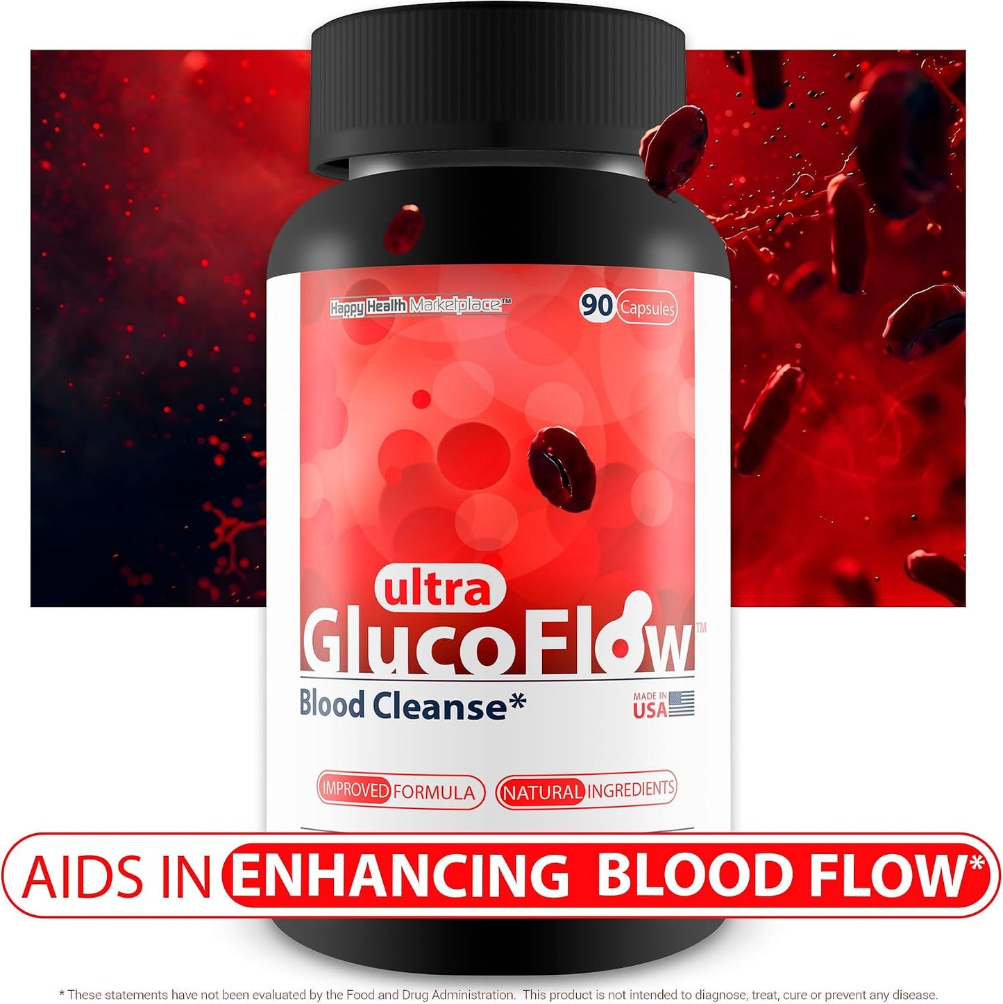 Ultra Gluco Flow - Improved Formula - Blood Cleanse Detox Support Capsules - görsel 5