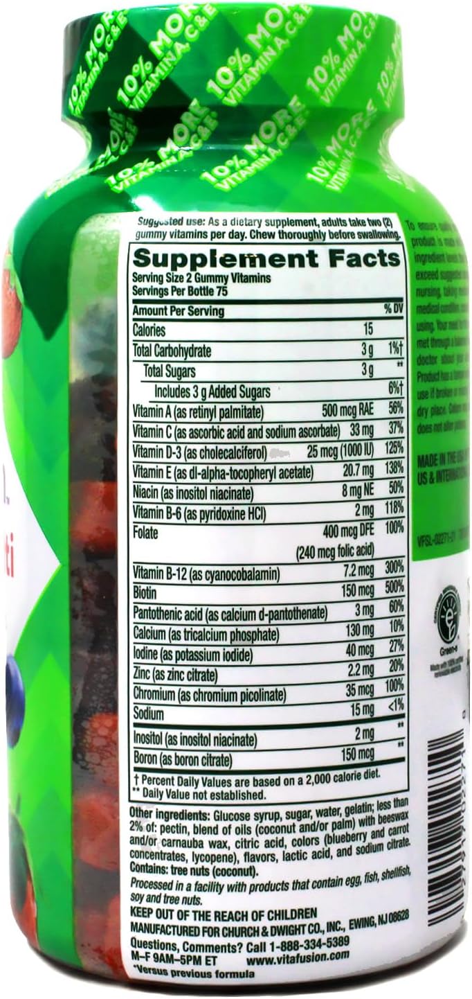 Vitafusion Women's Complete Multivitamin Gummies, Mixed Berry Flavour, 150 Gummies (3 Pack) - görsel 2