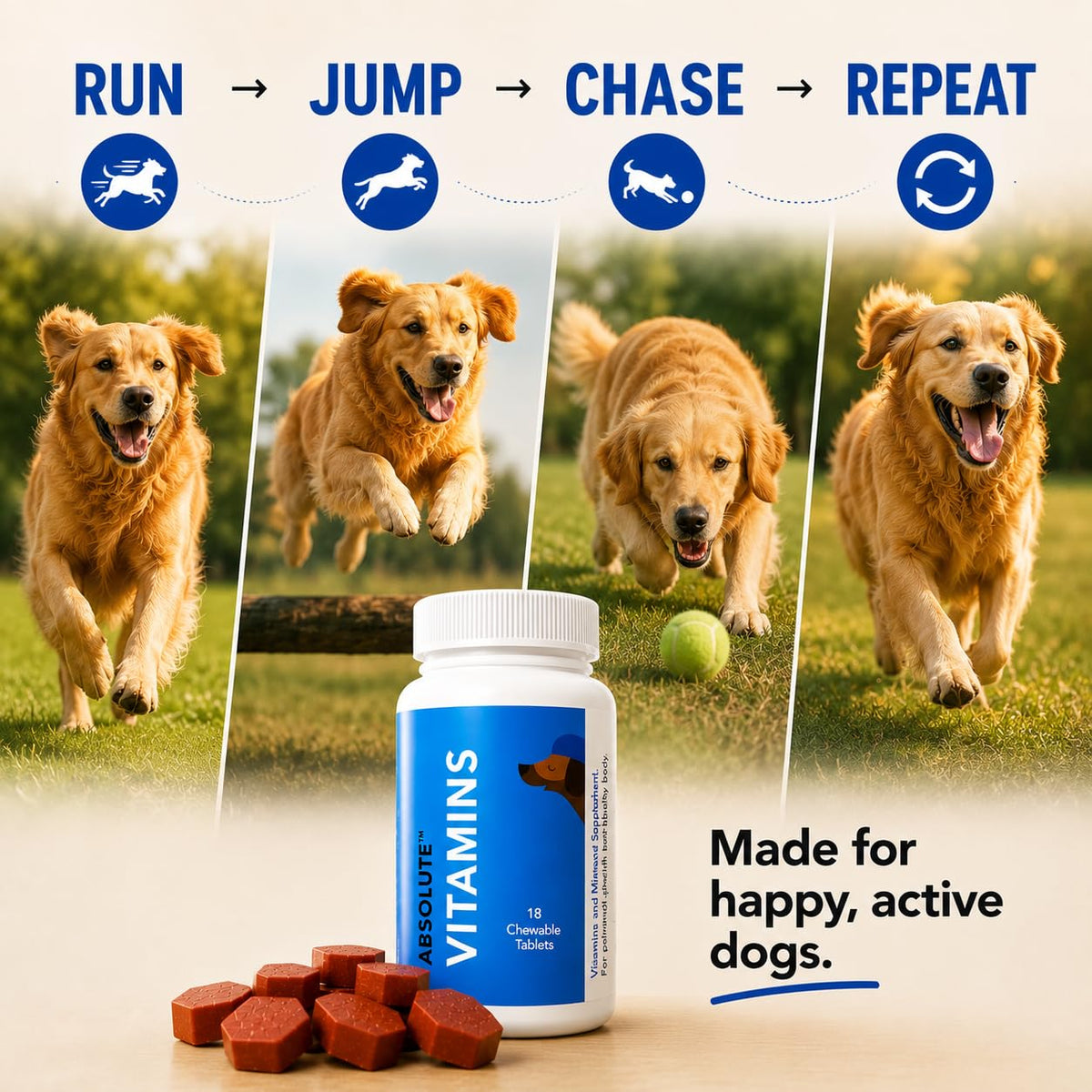 Drools Absolute Vitamin Tablets for Dogs, 110 Count - görsel 9