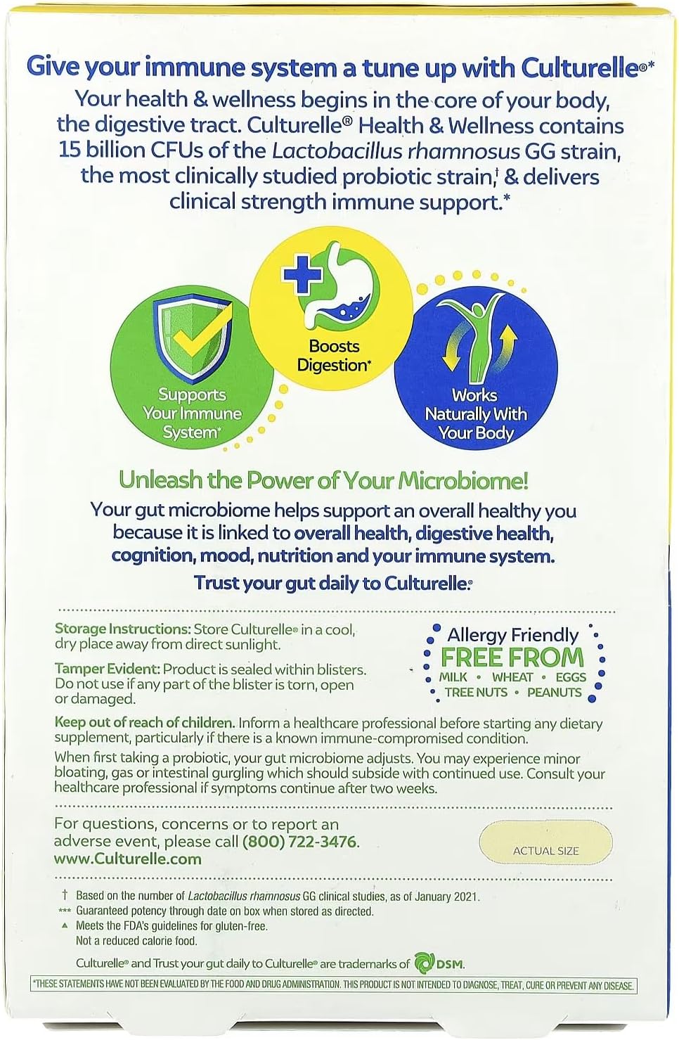 Culturelle Health & Wellness Immune Supplement - 90 Capsules (3-Pack) - görsel 3