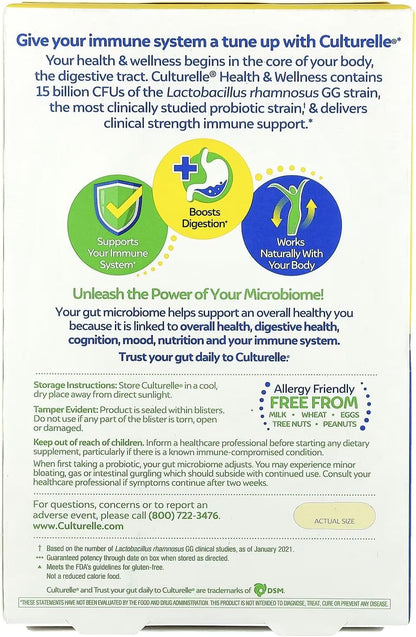 Culturelle Health & Wellness Immune Supplement - 90 Capsules (3-Pack)