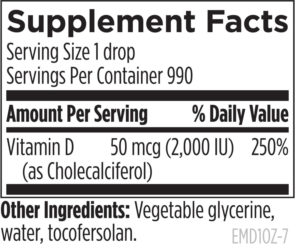 Designs for Health Hi-Po Emulsi Vitamin D Drops - Liquid Vitamin D3 2000 IU, 30 ml (1000 Servings) - görsel 5