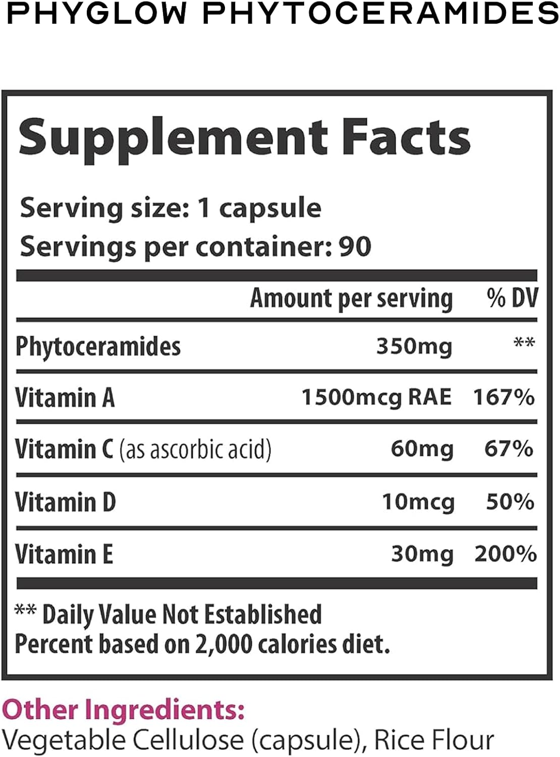 Phytoceramides Skin Supplement with Vitamins A, C, D, E – 90 Capsules - görsel 7