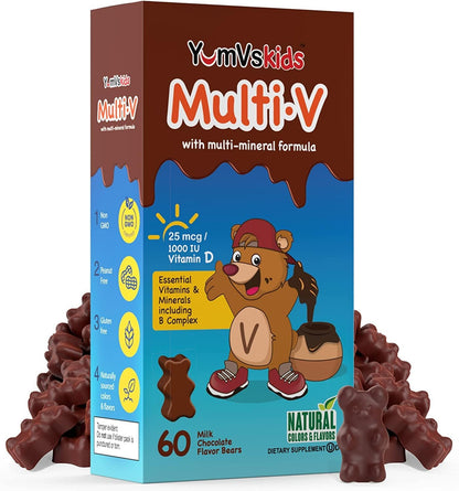 YUM-V'S Kids Multivitamin Chewable Chocolate – Vitamin E – An antioxidant that protects cells. – Image 6